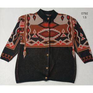 Southern Lady (No Size) Aztec Southwestern Button Cardigan